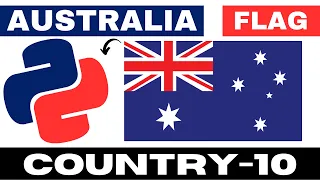 Australia Flag using python turtle