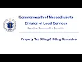 Property Tax Billing and Billing Schedules