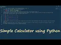 VS Code Beginner Python Tutorial Making a simple calculator using python