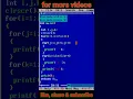 Triangle shape Programming For loop triangle by for loop for loop in C shape in C language