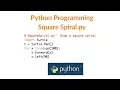 Python Programming Square Spiral Turtle Graphics