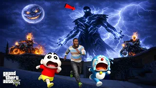 GTA 5 | FRANKLIN Saved SHINCHAN DORAEMON Survive & Fight THANOS in GTA 5 Telugu