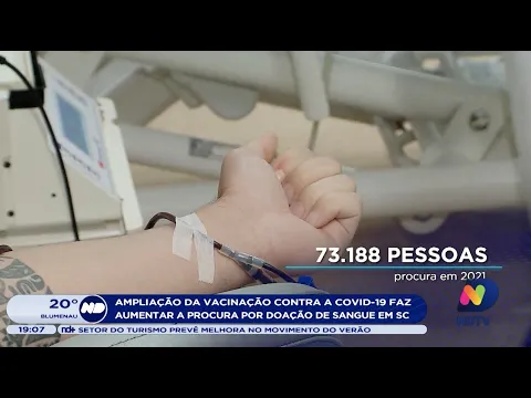 Ampliação da vacinação contra a Covid-19 faz aumentar procura por doação de sangue em SC