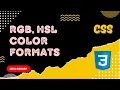 16 RGB color HSL Color notation with Alpha option and color Keywords - CSS3