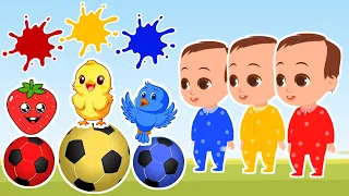 تعليم الالوان للاطفال على قناة تعلم ونطق بعض الكلمات الأولي للأطفال باللغة العربية Colors For Kids 
