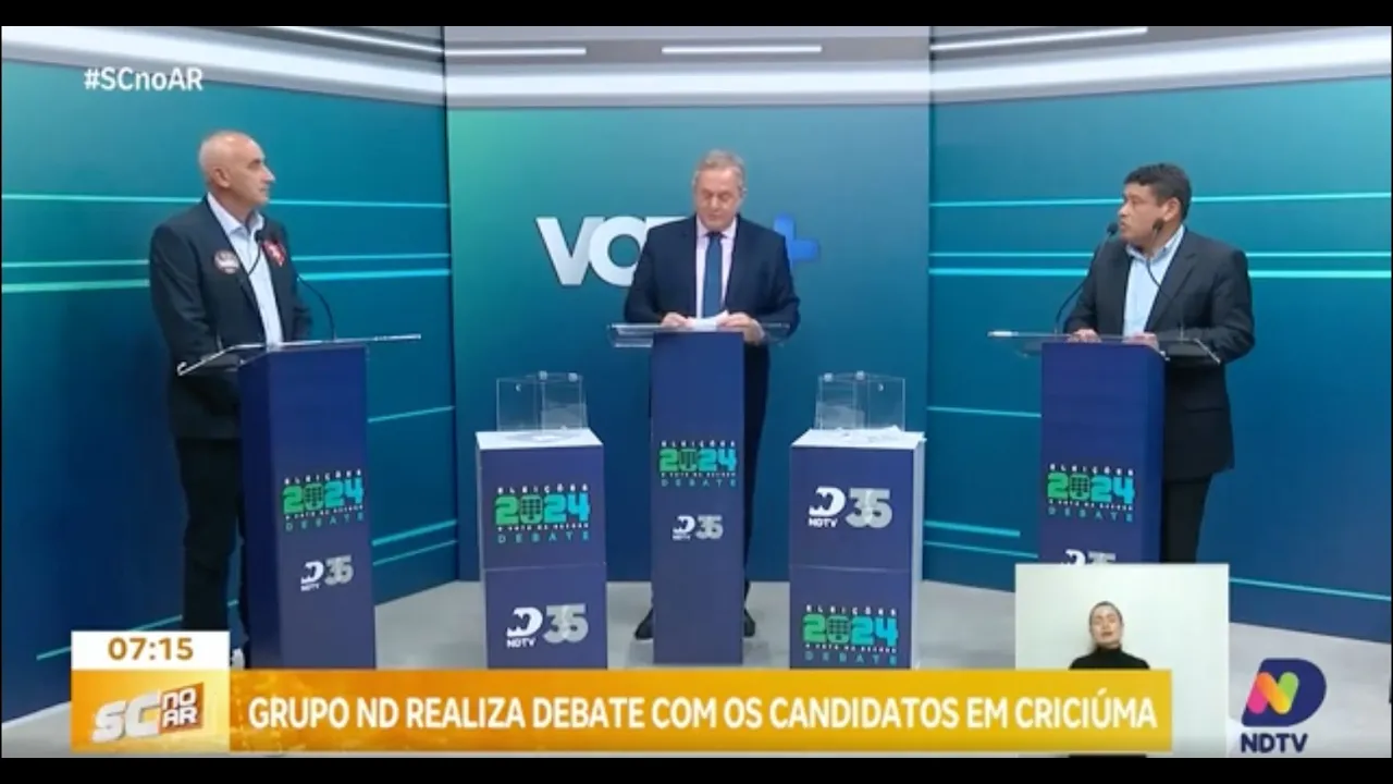 Grupo ND realiza debate com os candidatos em Criciúma