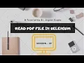 Read PDF file in selenium - Selenium WebDriver