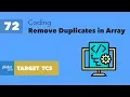 L72 - Remove Duplicate numbers in array