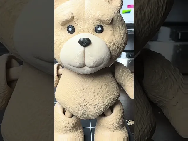 7 TED - BEAR - #ThunderBuddies - Articulated, Print in Place, Flexi, Movie, Prop, Cute, Mark video thumbnail