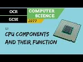 2 OCR GCSE J277 1 1 CPU components and their function