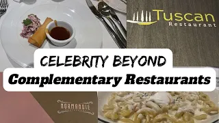 Celebrity Beyond Menus and Dining - Included Restaurants