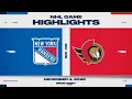 NHL Highlights | Rangers vs. Senators - December 4, 2025