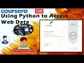 Coursera Using Python to Access Web Data all assignments and Quizzes solved Live