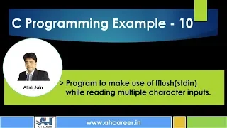 C Programming Examples How to use fflush stdin function