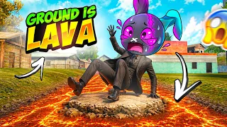 ফ্রি ফায়ারের মাটিতে আগুন 🤯 GROUND IS LAVA CHALLENGE IN FREE FIRE 😱
