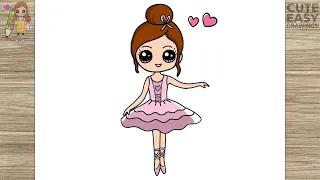 Download How to draw a Ballerina Dancer | Easy Drawing and Color Step by Step MP3