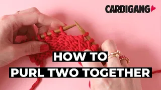 How to decrease by purling two stitches together Cardigang