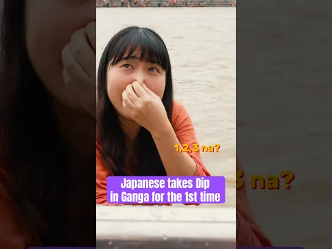 Japanese Girl ne Pehli Baar Ganga Mein Dubki Lagayi 😳🇮🇳 in Haridwar Sawan