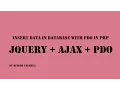 Insert data with pdo ajax jquery in php part-10