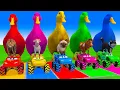 Download Lagu Long Slide Game With Elephant Gorilla Buffalo Hippopotamus Tiger - 3d Animal Game - Funny 3d Animals