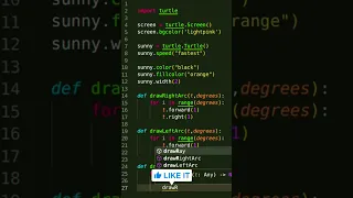 Design of Sun using Python turtle