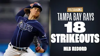 tampa bay rays rack up 18 strikeouts vs yankees for a mlb postseason record 
