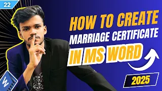 How to Create Marriage Certificate in MS Word Professional Certificate Design Tutorial 2025