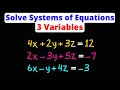 Solve Systems of Equations with 3 Variables Elimination Method Eat Pi