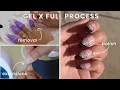 How I do my Gel X Nails at Home from START to FINISH Removal Extensions and Polish