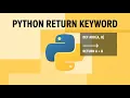 Master in Python Return Keyword Python Function Explained AI Nikhil Model Mind