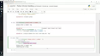 Python Handling errors and exceptions 3 6
