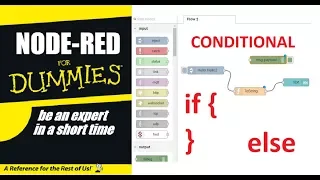 NODE-RED FOR DUMMIES--TUTORIAL 05--CONDITIONAL IF ELSE JAVASCRIPT BASIC BEGINNERS FUNDAMENTAL