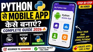 How to make a mobile app from Python Kivy BeeWare Chaquopy Full Guide 2026