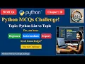 Python List vs Tuple - MCQs for Competitive Exams For Interviews and Test Preparation in English