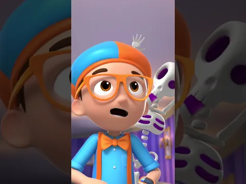 Blippi explores a haunted house... because why not?! 🎃😧 #blippi #cartoons #halloween #shorts