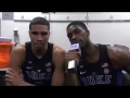 DBP Amile Jefferson and Jayson Tatum after the ACCT win over UNC 17
