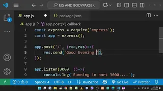 NODEJS Express EJS and BodyParser