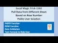 Excel Magic Trick 1502 Lookup Based On Row Number with Data Validation For Row Number