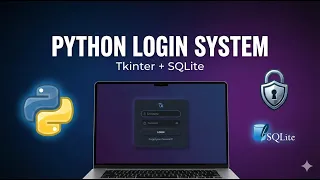 Python Tkinter Login System with SQLite SHA-256 Modern GUI Authentication Tutorial