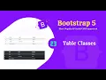 Bootstrap 5 table classes