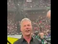 Download Lagu James Hetfield of Metallica Enjoys Megadeth's 'Peace Sells' in Concert