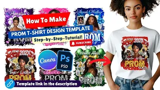 How To Make Prom T-shirt Editable Design Template 6x Bundle Prom T-Shirt Design Templates