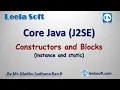 Learn Java Tutorials for Beginners and Intermediate Programmers Constructor Part - 2 Leela Soft