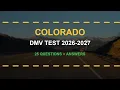 Colorado DMV Written Test 2026-2027 25 Real Questions with Explained Answers