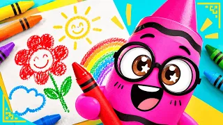 الفنان سام وأقلام التلوين الملونة الخاصة به! لوحات إبداعية وأفكار للرسم.