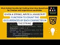 JavaScript Count Character Occurrences in a String character count in string Frontend Insights