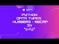 Python Tutorials - Python for Beginners Python Data types