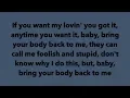 Gryffin Featuring Maia Wright Body Back Lyrics