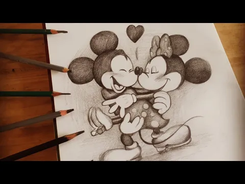 Download MP3 DIBUJANDO A MICKEY MOUSE Y MINNIE - DIBUJOS DE AMOR