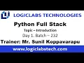 Python Full Stack Day 1 Introduction